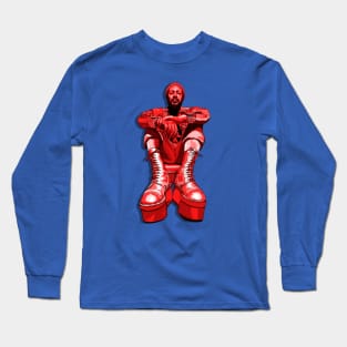 Marvin's Platform Boots- Red Monochrome Long Sleeve T-Shirt